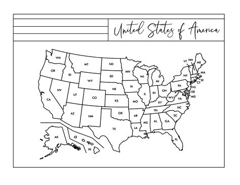 US Map Coloring Pages – Printable Coloring Pages