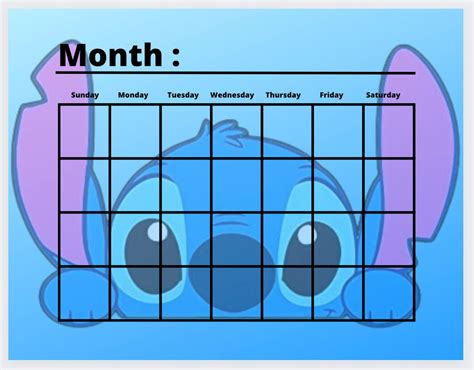 Stitch Calendar Etsy