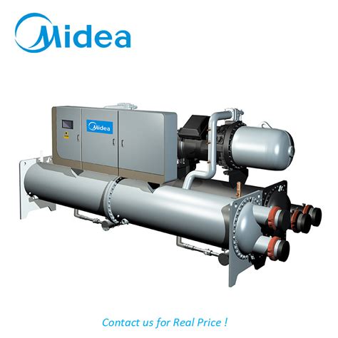 Midea Flooded Type Water Cooled Screw Chiller 500rt R134a Refrigerant Chilling Machine China