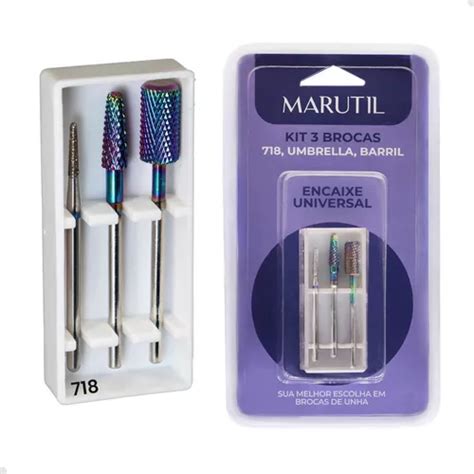 Kit Broca Unha Tungst Nio Gel Manicure C Diamantada Frete Gr Tis