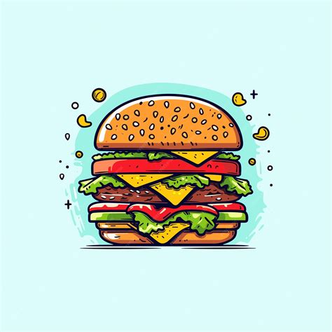 Premium Vector Hamburger Clip Art Illustration For Menu Poster Web