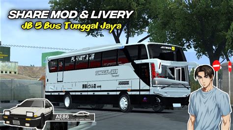 Share Mod Jb5 Dan Livery Tunggal Jaya Initial D Bussid Update 4