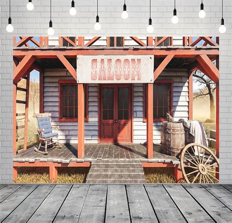 Amazon Beleco X Ft Fabric Western Saloon Backdrop For