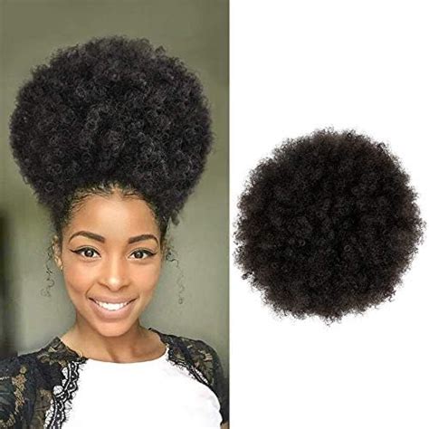 Amazon Afro Puff Kinky Curly Drawstring Ponytail Extension For