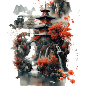 Chinese Style Beautiful Watercolor Chinese Style Watercolor