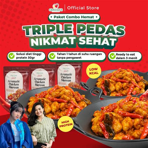 Jual Gracious Healthy Instant Paket Triple Pedas Nikmat Sehat Shopee