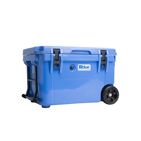 60 Quart Ice Vault Roto Molded Cooler With Wheels Blue Coolers