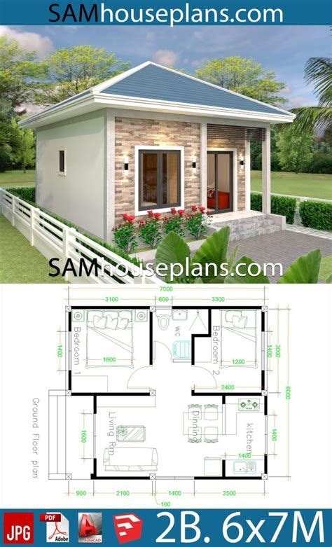 Simple House Design With Bedrooms Hip Roof Sam House Plans