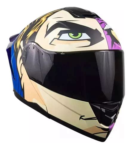 Casco Moto Kov Dc Zero Two Faces Morado Luz Dot Abatible