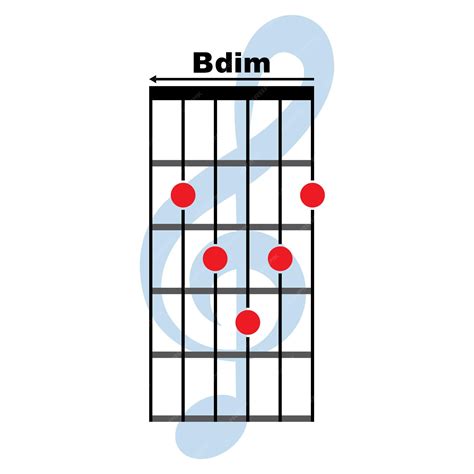 Premium Vector | Bdim guitar chord icon