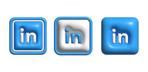 Premium Vector | Logo linkedin 3d