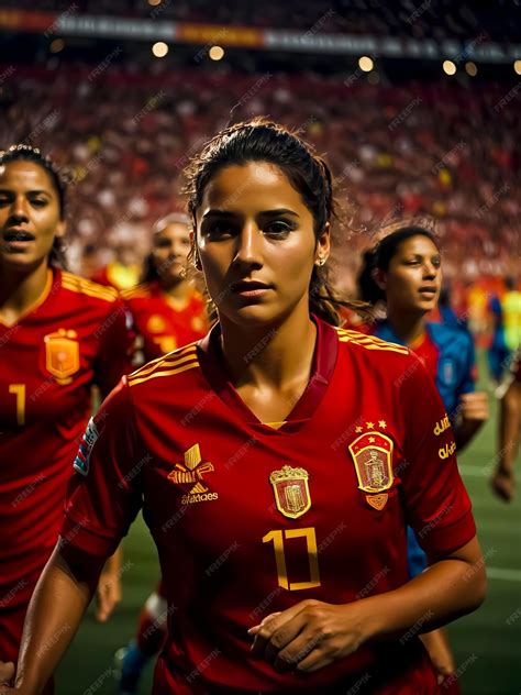 Premium AI Image | Victory for the Spanish women's national football team