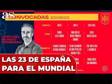 Las 23 convocadas de JORGE VILDA con ESPAÑA para el MUNDIAL Diario As