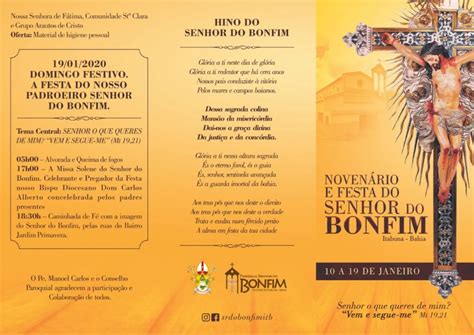 Vem A O Noven Rio Em Honra Ao Senhor Do Bonfim Em Itabuna Portal