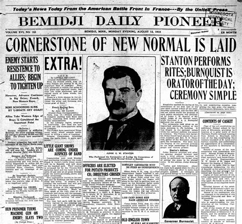 Bemidji Pioneer: Cornerstone of New Normal is Laid | BSU Centennial