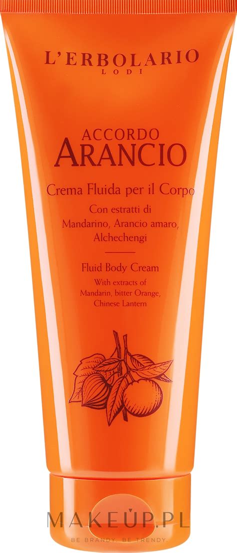 L Erbolario Accordo Arancio Fluid Body Cream Fluidowy Krem Do Cia A