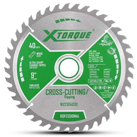 Xtorque WZ2304030 230mm 9 40 Tooth Wood General Purpose Carbide