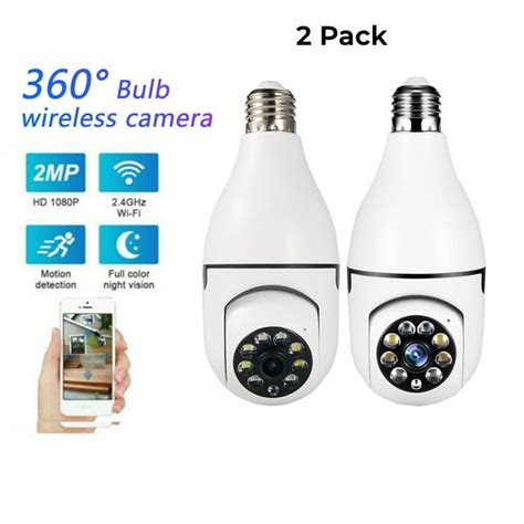 Jahyshow 5ghz E27 Light Bulb Camera 1080p Home Surveillance Cameras