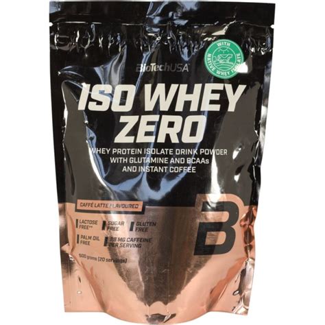 Bio Tech Iso Whey Zero caffe latte ízű Fehérje italpor 500 g Magyar