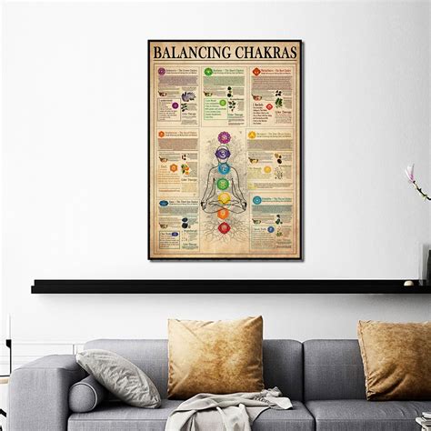 Balancing Chakras Poster Chakra Poster Yoga Poster Chakra - Etsy