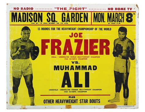 The Fight Of The Century Muhammad Ali Vs Joe Frazier Boxing Poster