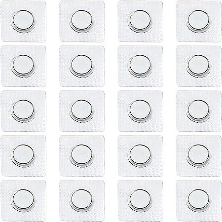 KLEHOPE 10 Pièces Fermoir Magnétique Bouton Forme Ronde Argent Bouton