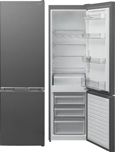 Sharp K Hlschrank K Hl Gefrierkombination Nanofrost Edelstahl Sj