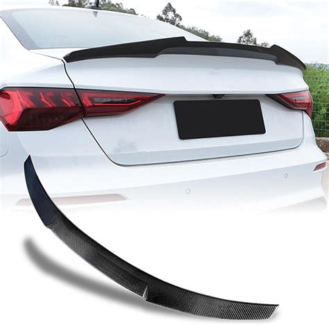 Amazon Aerobon Real Carbon Fiber Trunk Spoiler Compatible With