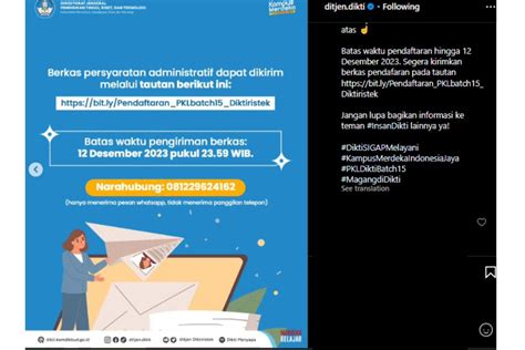 Ditjen Diktiristek Buka Pendaftaran PKL Ini Link Dan Cara Daftarnya