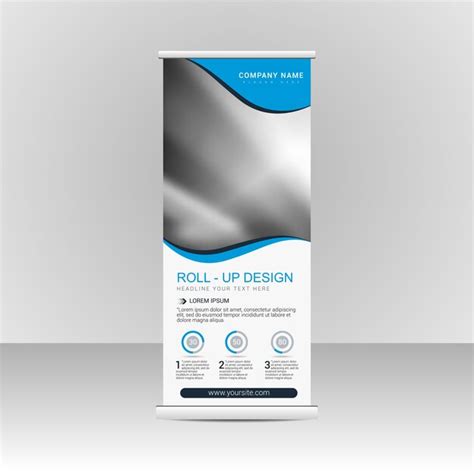 Premium Vector Roll Up Banner Stand Template Design