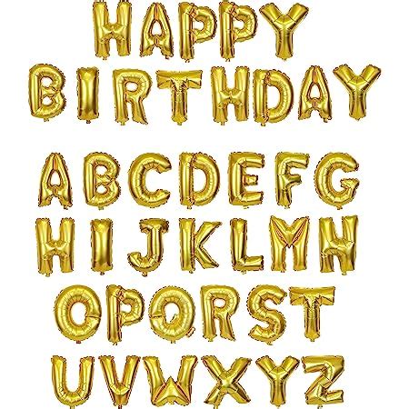 Amazon Rose Wood 16 Single Gold Alphabet Letter Balloons Hanging