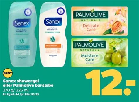 Sanex Showergel Eller Palmolive Bars Be Tilbud Hos Netto