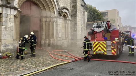 Centre Presse Poitiers un incendie dans l église Saint Hilaire