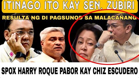 SENATOR MIGS ZUBIRI NASAKTAN SA TINAGO ANG PLANO SA KANYA YouTube