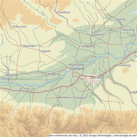 Map Of Xianyang China Global 1000 Atlas