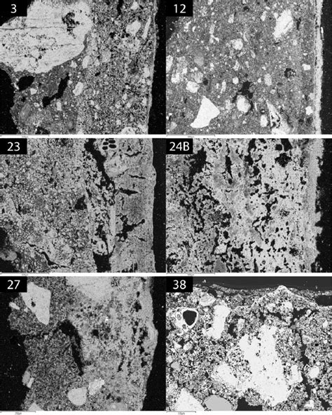 SEM BSE Photomicrographs Of Thin Sections Of Analysed Samples