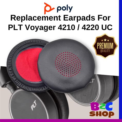 Ready Stock 1pair Poly Voyager 4210 4220 Headset Replacement Ear Pads Cushioncover Earpad