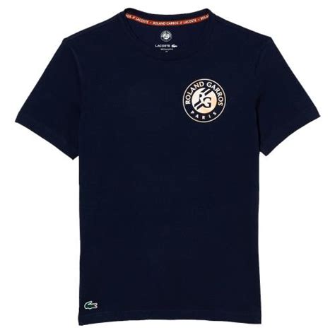 Tee Shirt Lacoste TH7804 Homme Bleu Marine Sports Raquettes