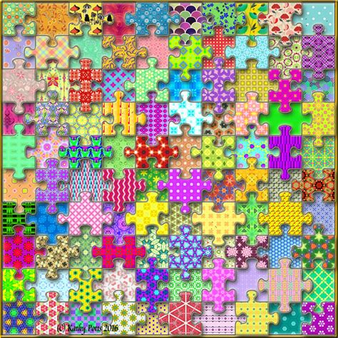 Solve A Puzzlers Puzzle Different Tiles By Kathy Potts Jigsaw