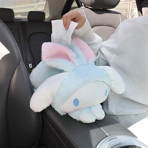 Ruunjoy Sanrio Plush Tissue Box Cinnamoroll My Melody Purin Stuffed Plush Toys Holder Car