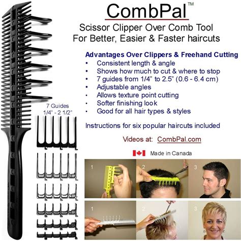 Combpal Scissor Clipper Over Comb Hair Cutting Tool Barber Haircutting Comb Set Classic Set