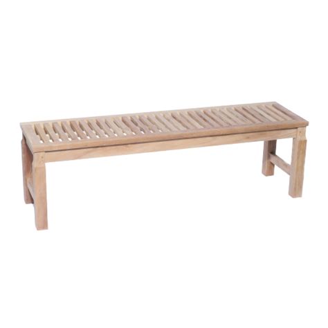 Teak Backless Bench 150cm