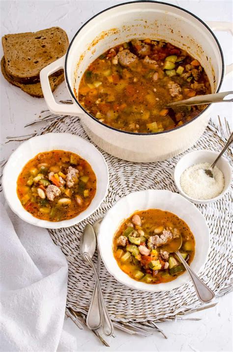 Cozy Minestrone Soup With Italian Sausage House Of Nash Eats