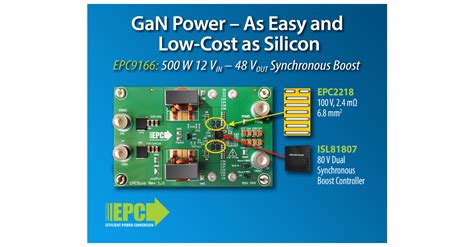 Epc Introduces A V V W Gan Boost Converter Demonstration