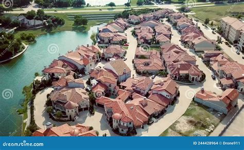 Mckinney Texas Adriatica Village Aerial Flying Amazing Landscape