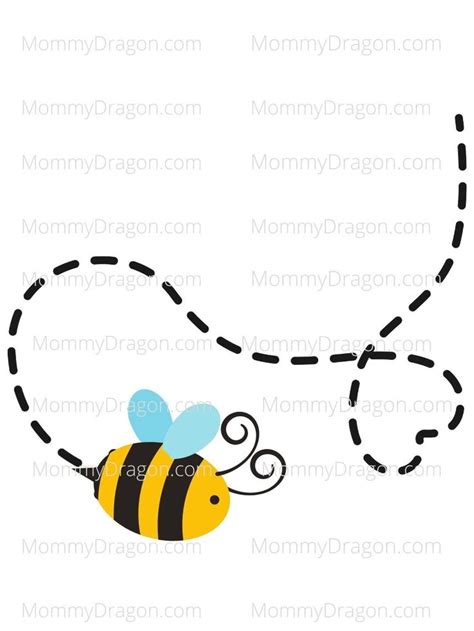 Cute Buzzing Bees Path Bundle 2 Clipart Flying Honeybee Bumble Bee In