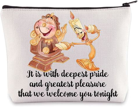 Amazon WZMPA Cogsworth Lumiere Cosmetic Bag Cogsworth Lumiere