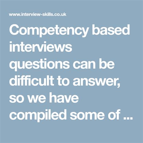 Top 10 Competency Based Interview Questions And Sample Answers