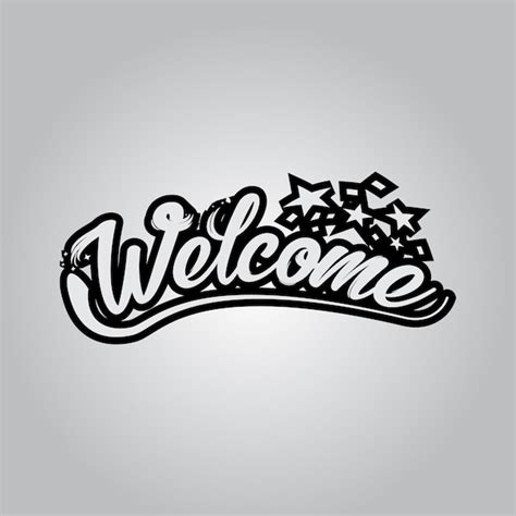 Premium Vector Creative Welcome Typography Design