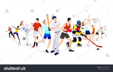 Vector Illustration Sports Background Design Sport Stock Vector ...